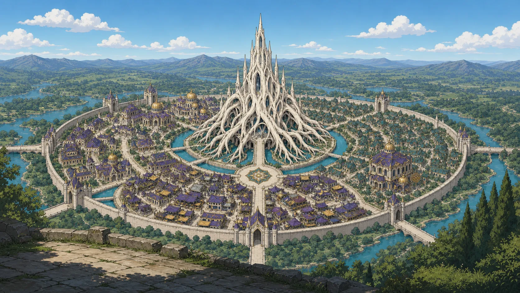 A sweeping overlook above the city of Seedblossom
